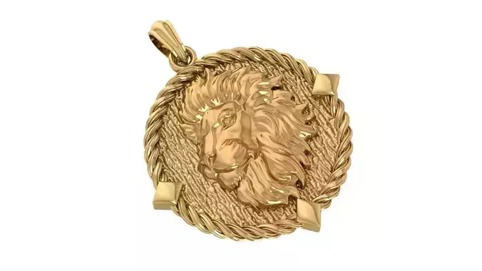 Lion Pendant 3D print model