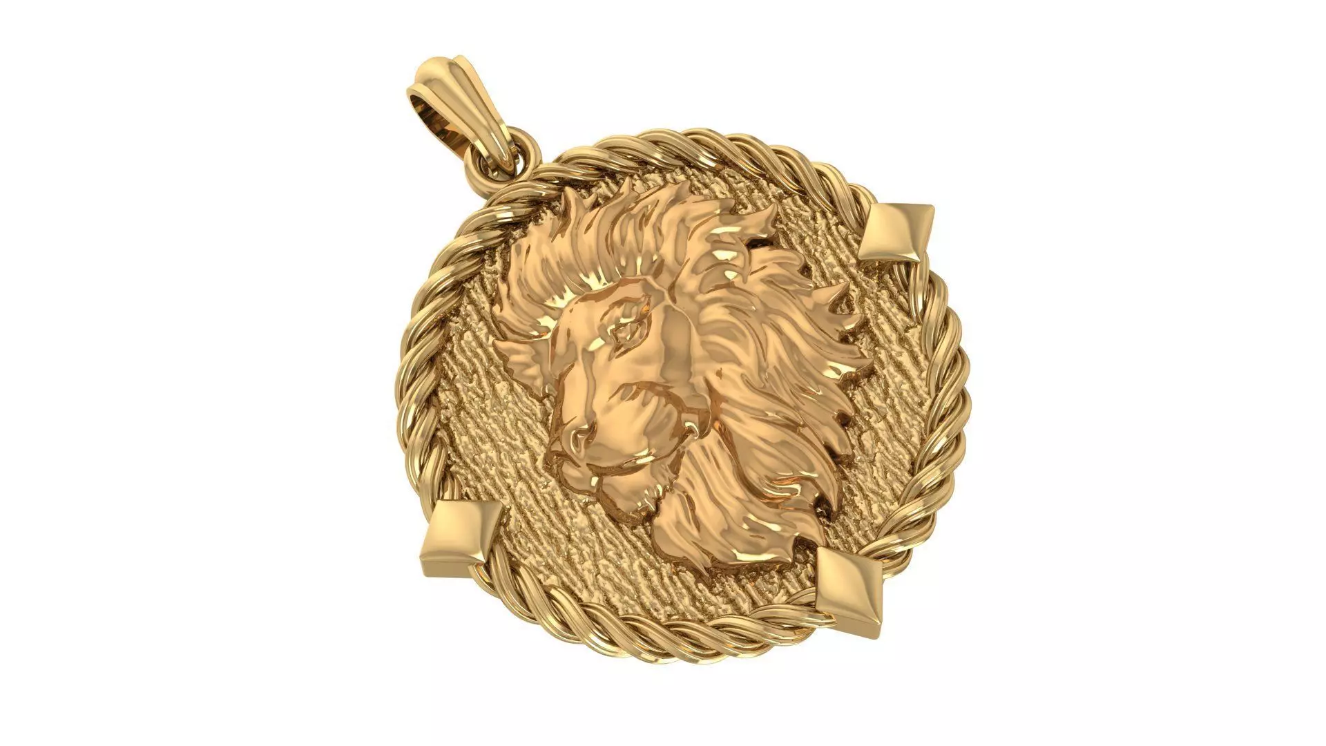 Lion Pendant 3D print model