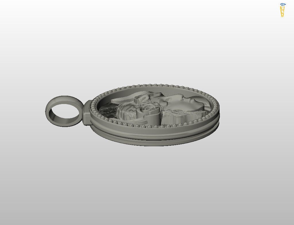 Horoscope Zodiac sign Taurus pendant 3D print model_20