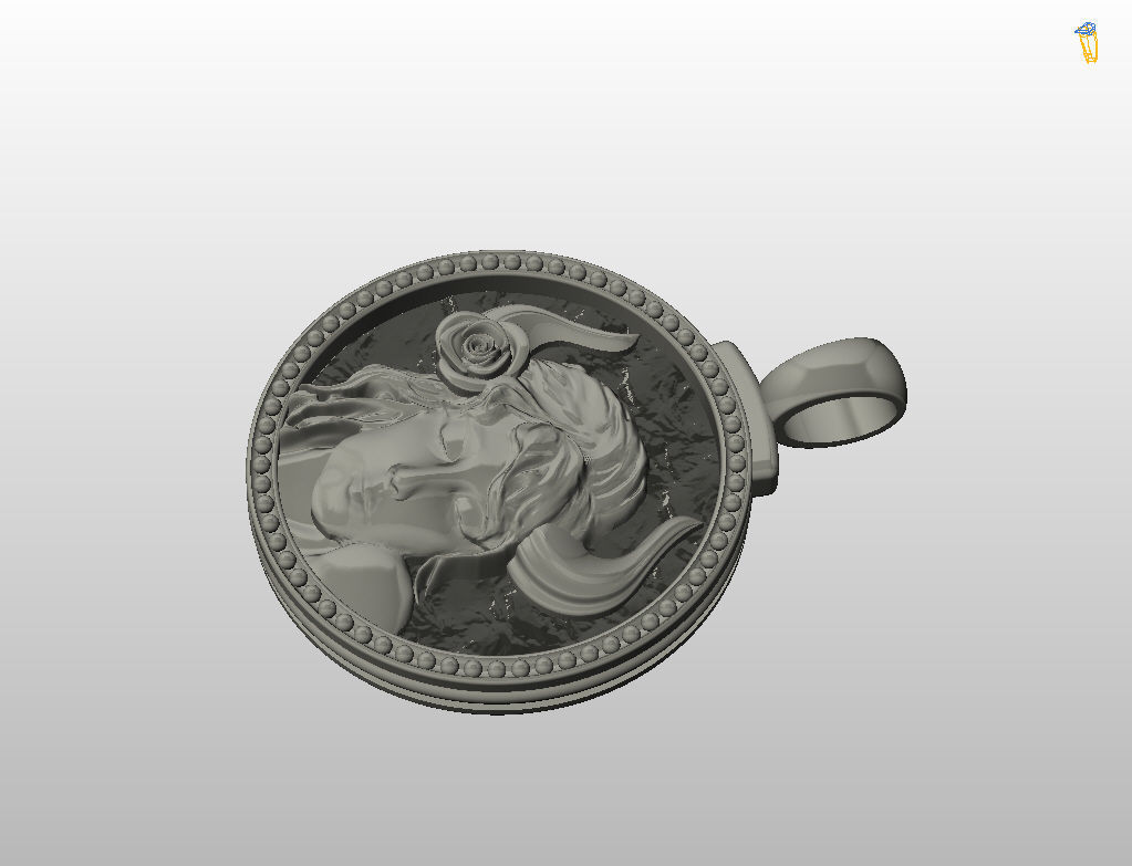 Horoscope Zodiac sign Taurus pendant 3D print model_12