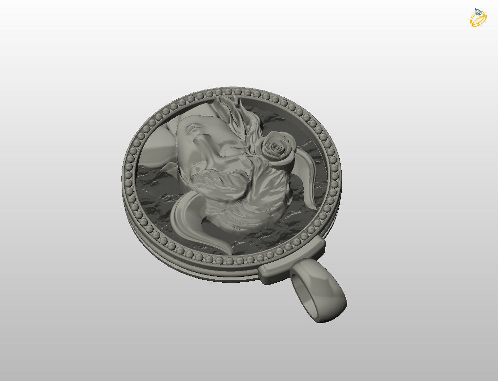 Horoscope Zodiac sign Taurus pendant 3D print model_15