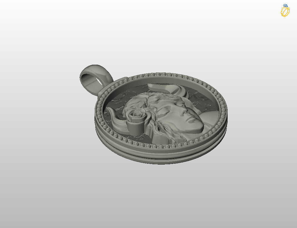 Horoscope Zodiac sign Taurus pendant 3D print model_21