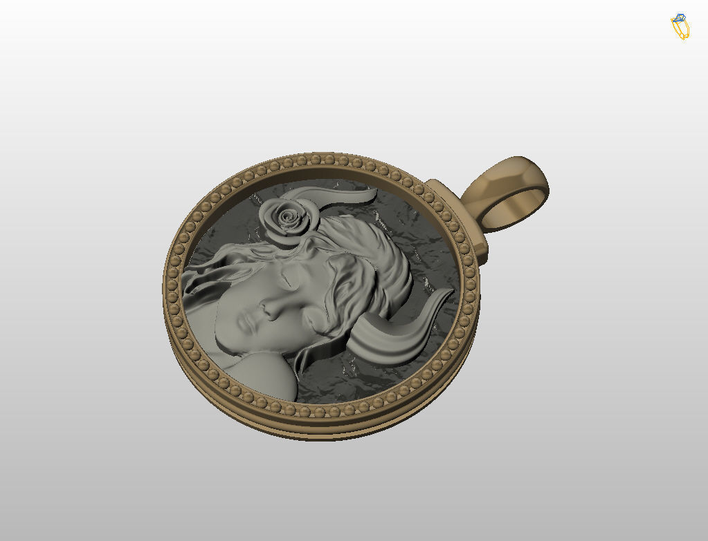Horoscope Zodiac sign Taurus pendant 3D print model_28