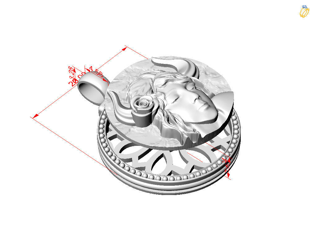 Horoscope Zodiac sign Taurus pendant 3D print model_30