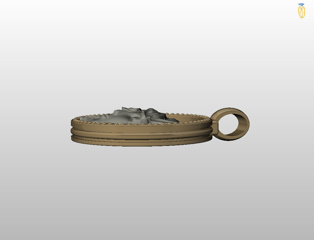 Horoscope Zodiac sign Taurus pendant 3D print model_33