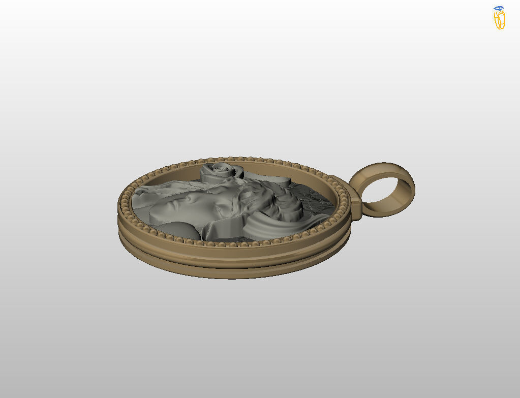 Horoscope Zodiac sign Taurus pendant 3D print model_32