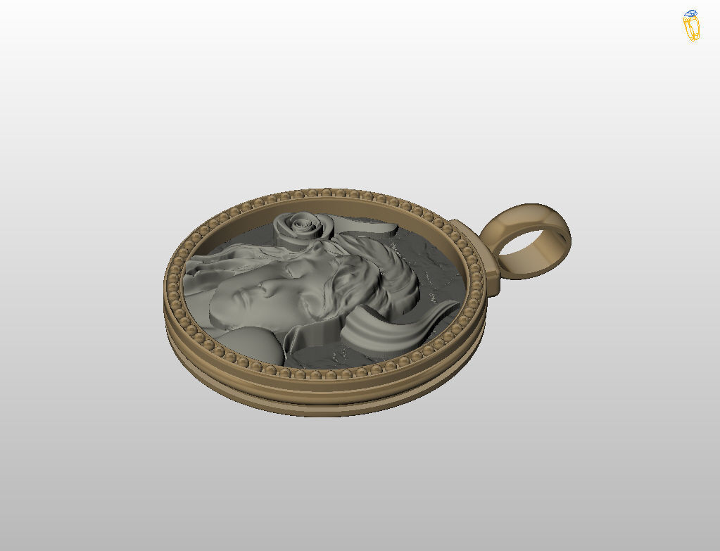 Horoscope Zodiac sign Taurus pendant 3D print model_31