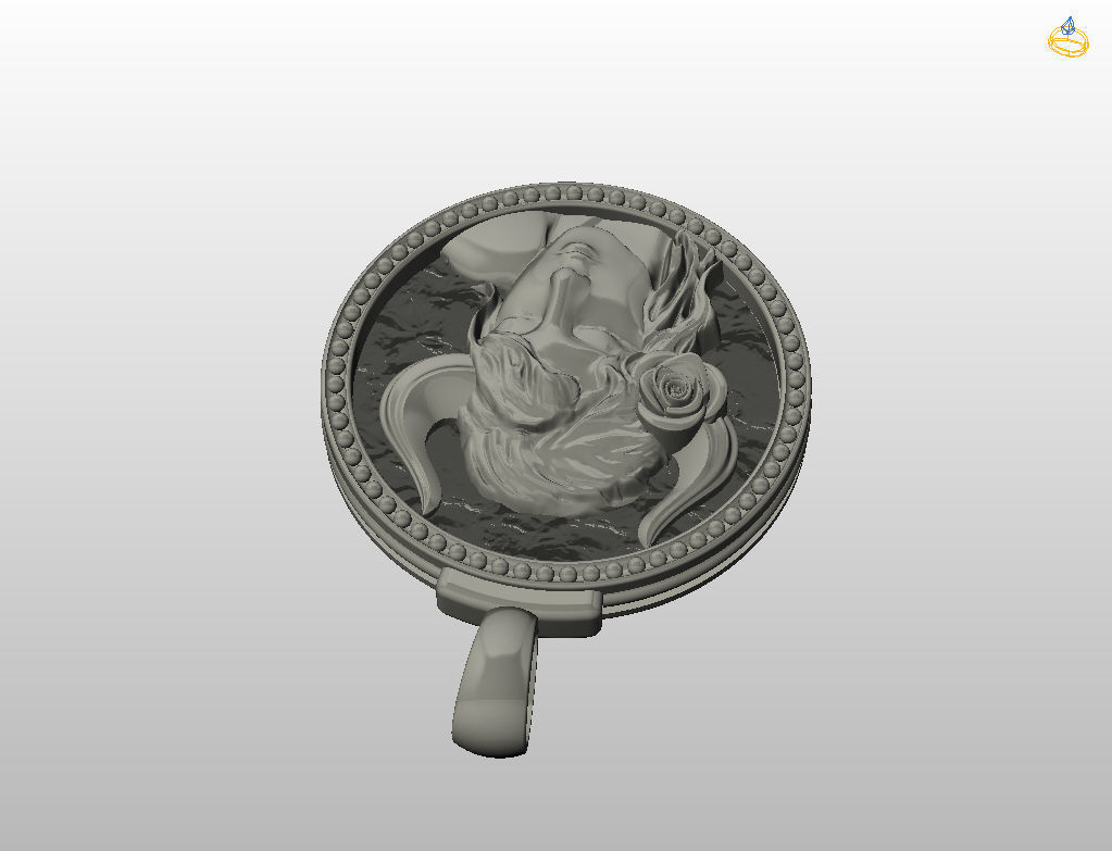 Horoscope Zodiac sign Taurus pendant 3D print model_16