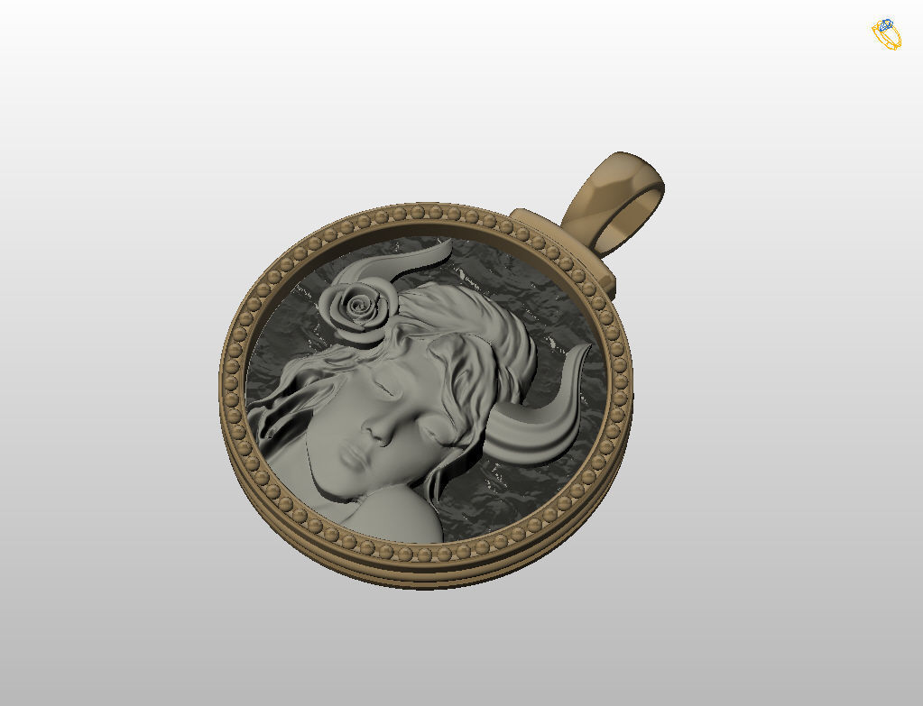 Horoscope Zodiac sign Taurus pendant 3D print model_29