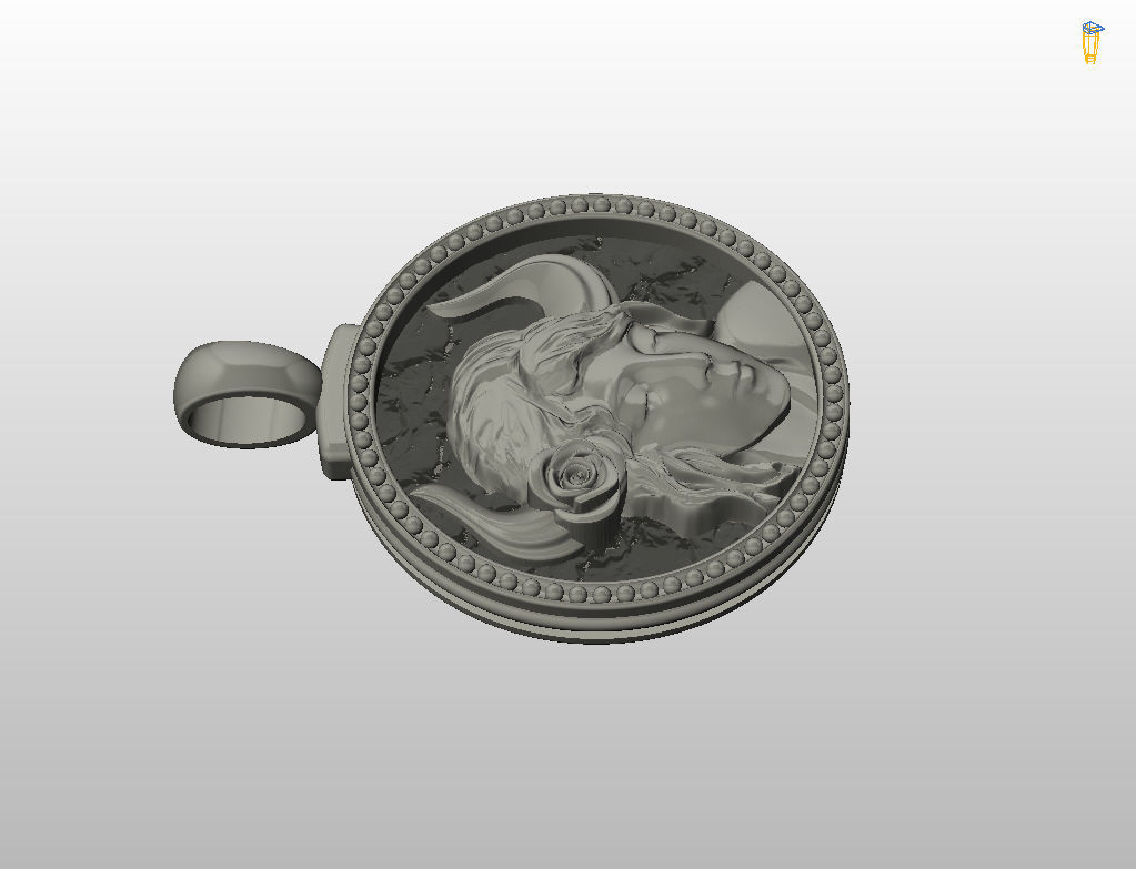 Horoscope Zodiac sign Taurus pendant 3D print model_18