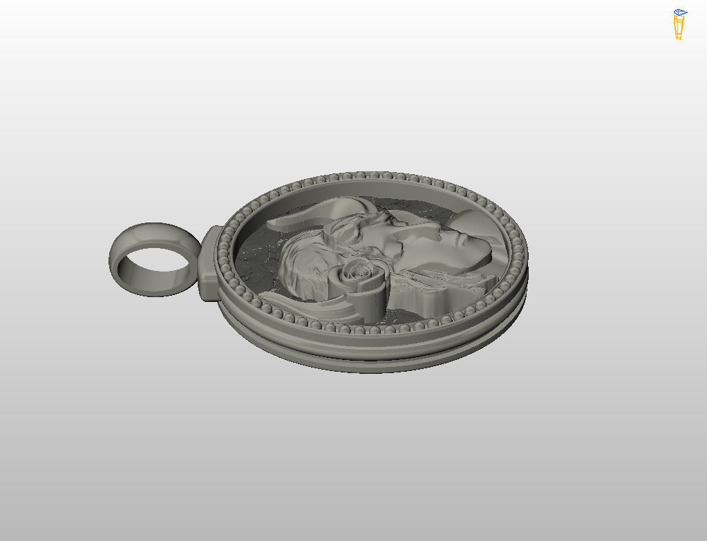 Horoscope Zodiac sign Taurus pendant 3D print model_19