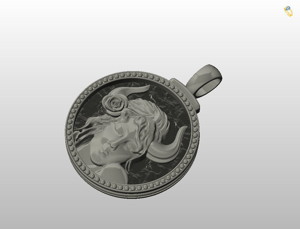 Horoscope Zodiac sign Taurus pendant 3D print model_11