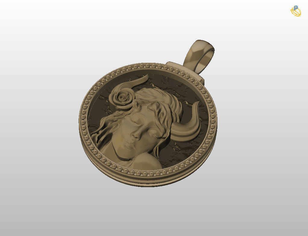 Horoscope Zodiac sign Taurus pendant 3D print model_42