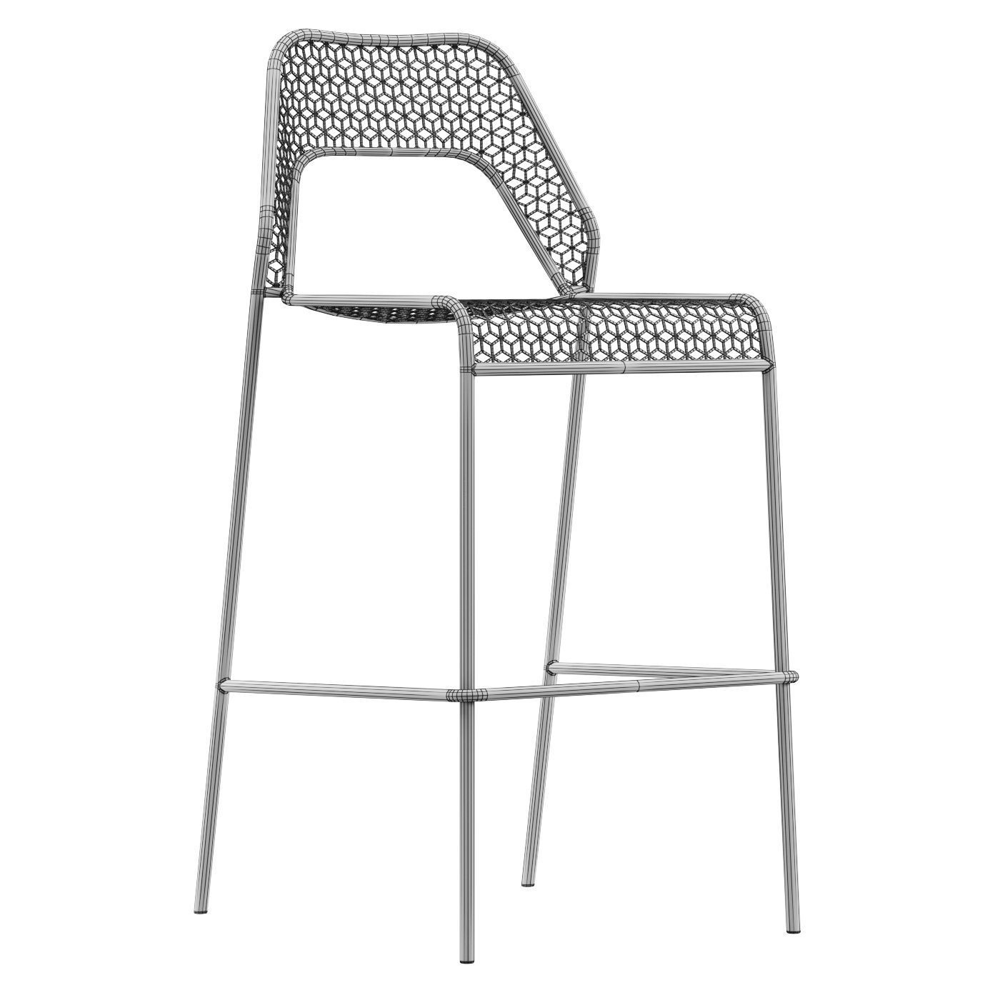 Hot Mesh Barstool by blu dot 3D model_3