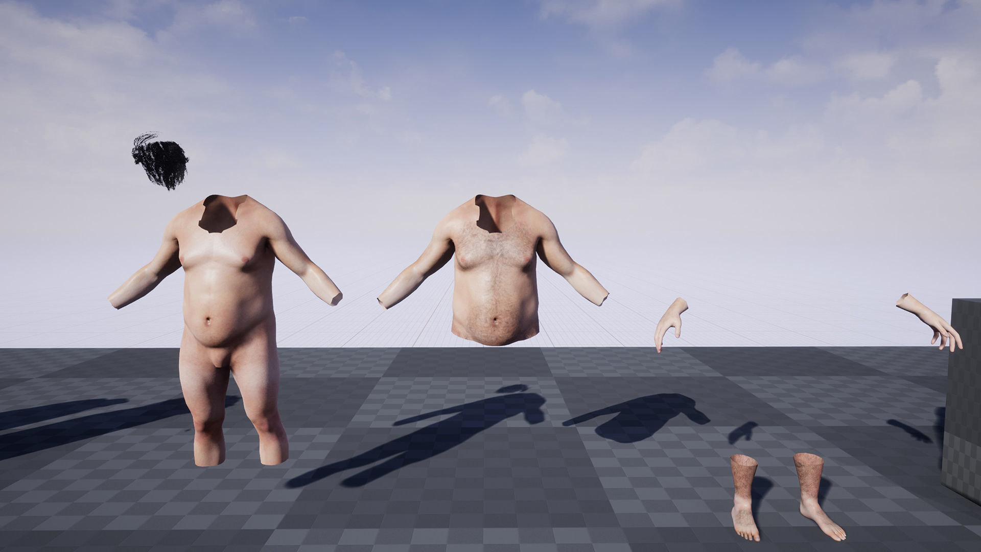 Merchant man holding suitcase Low-poly 3D model_22