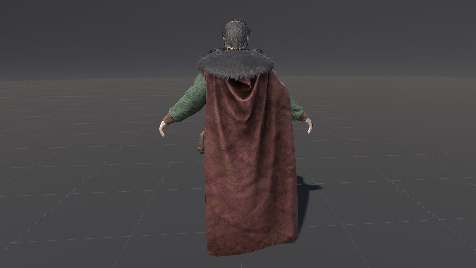 Merchant man holding suitcase Low-poly 3D model_36