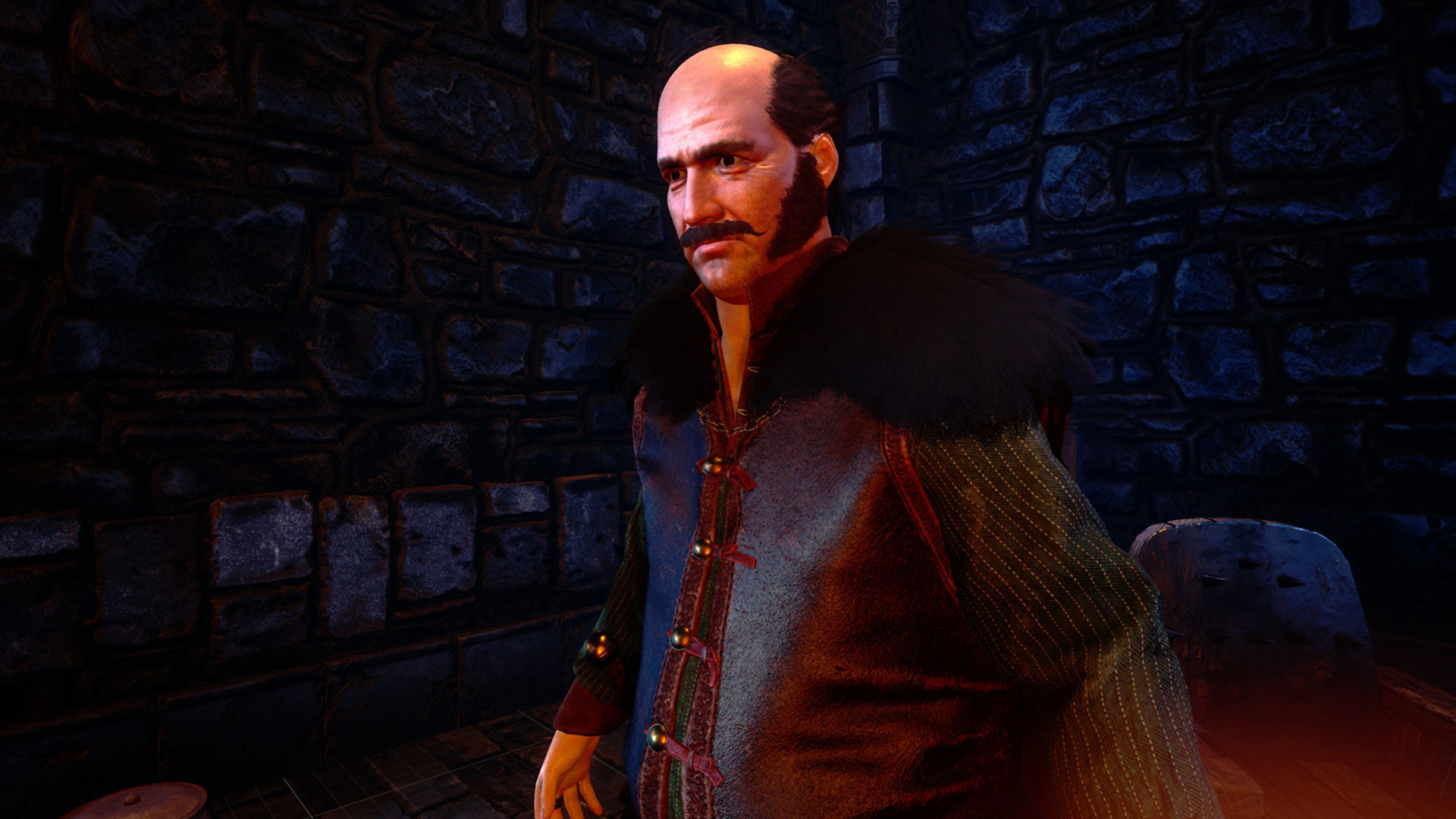 Merchant man holding suitcase Low-poly 3D model_41