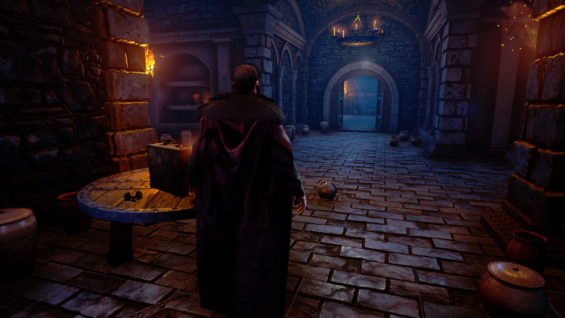 Merchant man holding suitcase Low-poly 3D model_40