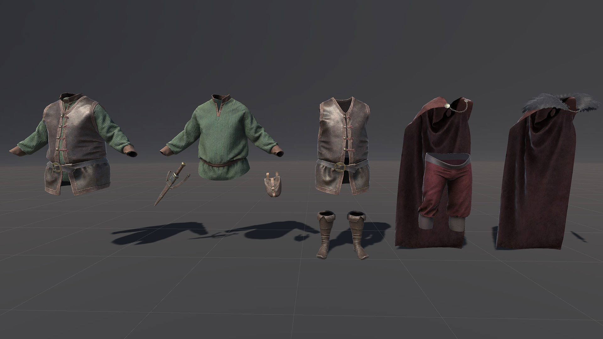 Merchant man holding suitcase Low-poly 3D model_31
