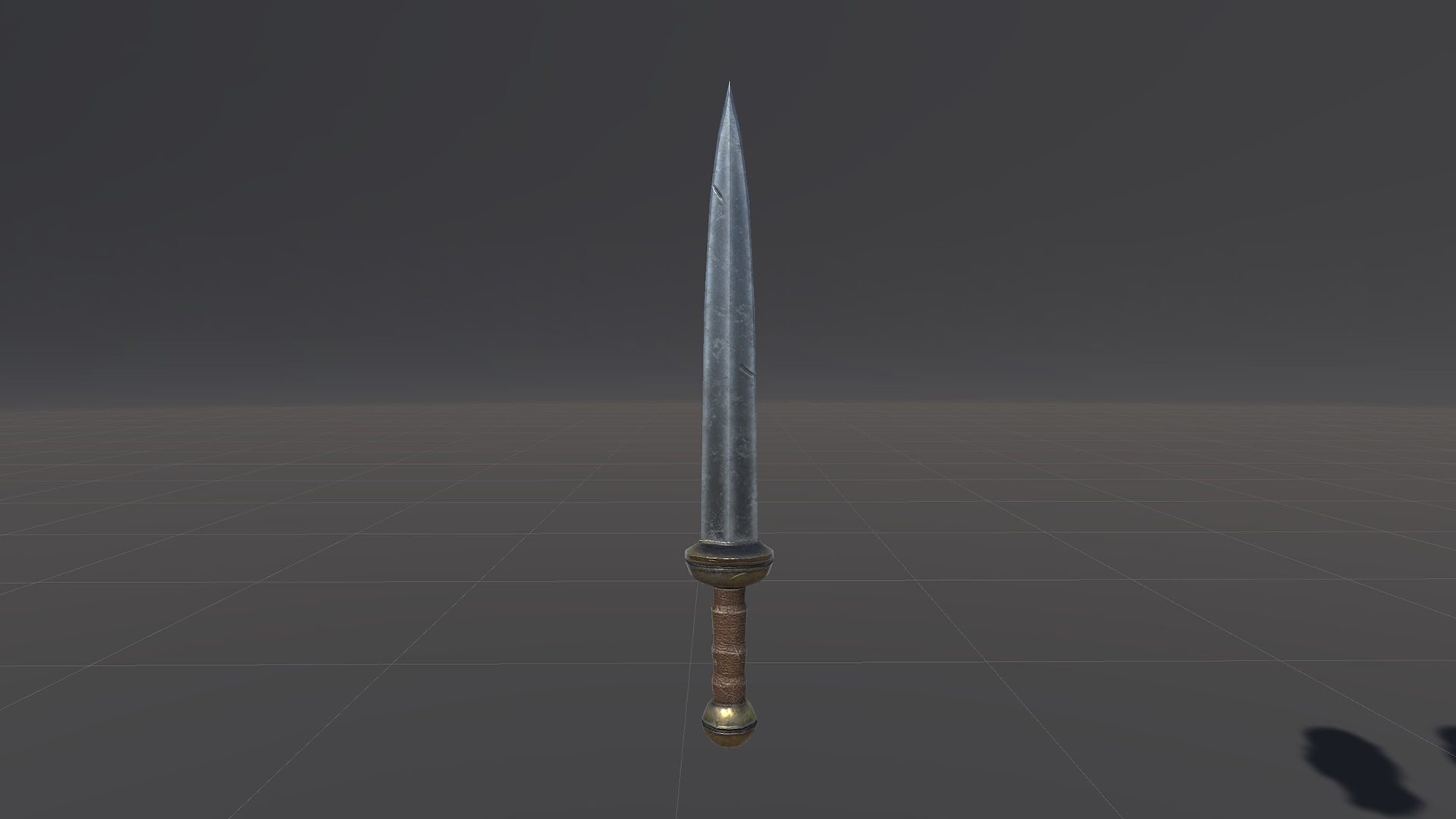 Merchant man holding suitcase Low-poly 3D model_30