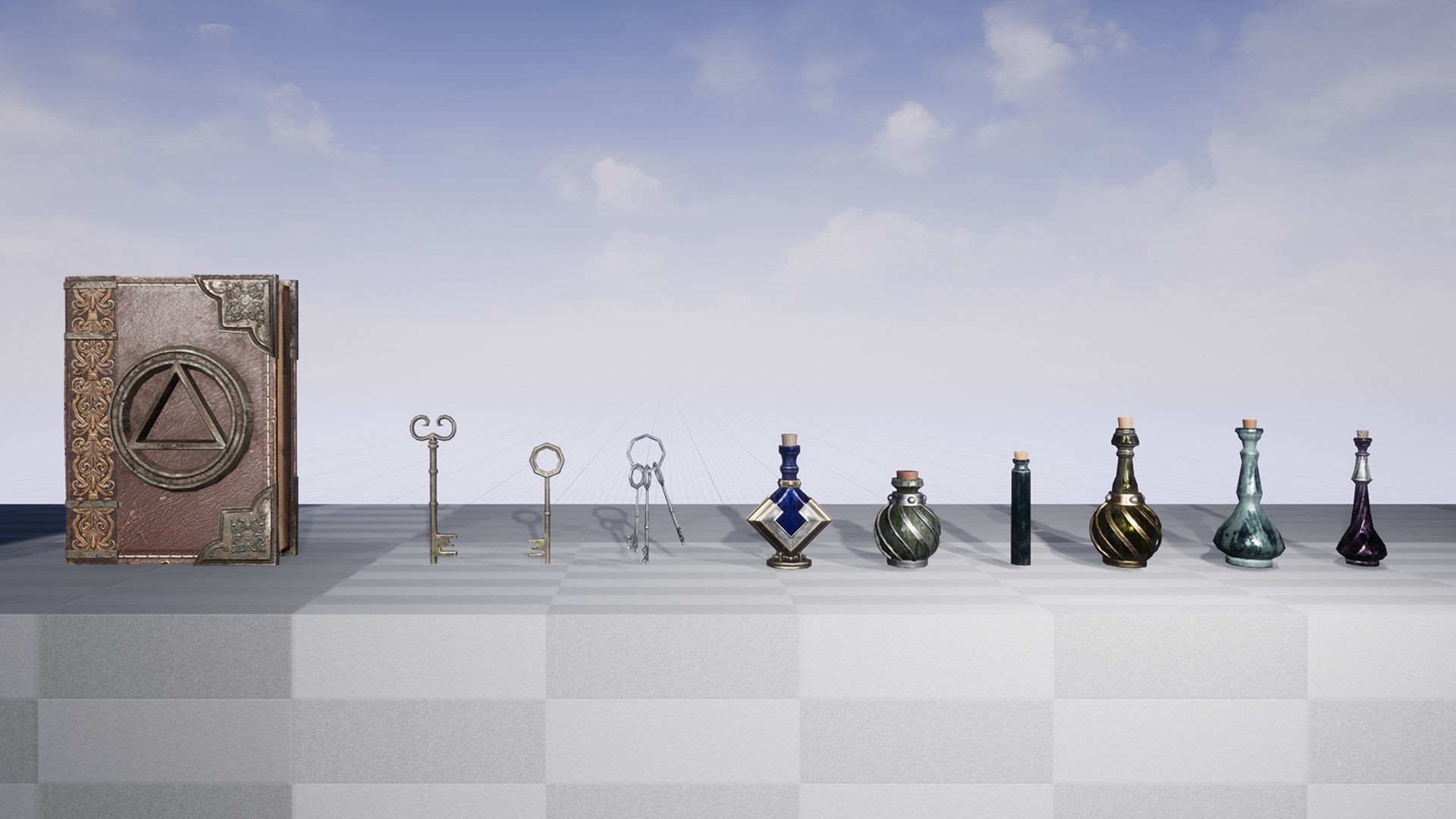 Merchant man holding suitcase Low-poly 3D model_18