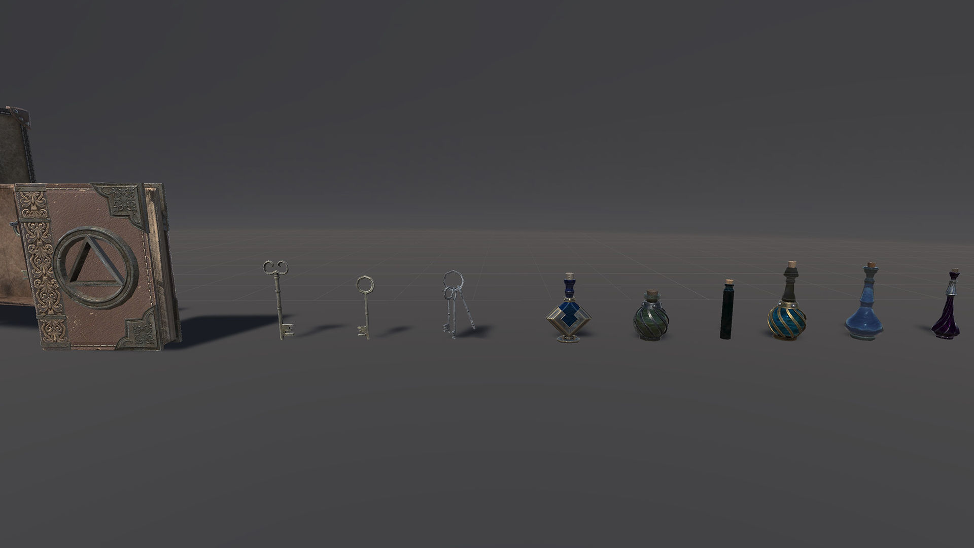 Merchant man holding suitcase Low-poly 3D model_29