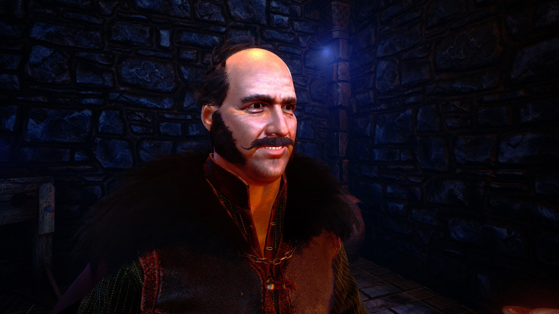 Merchant man holding suitcase Low-poly 3D model_35