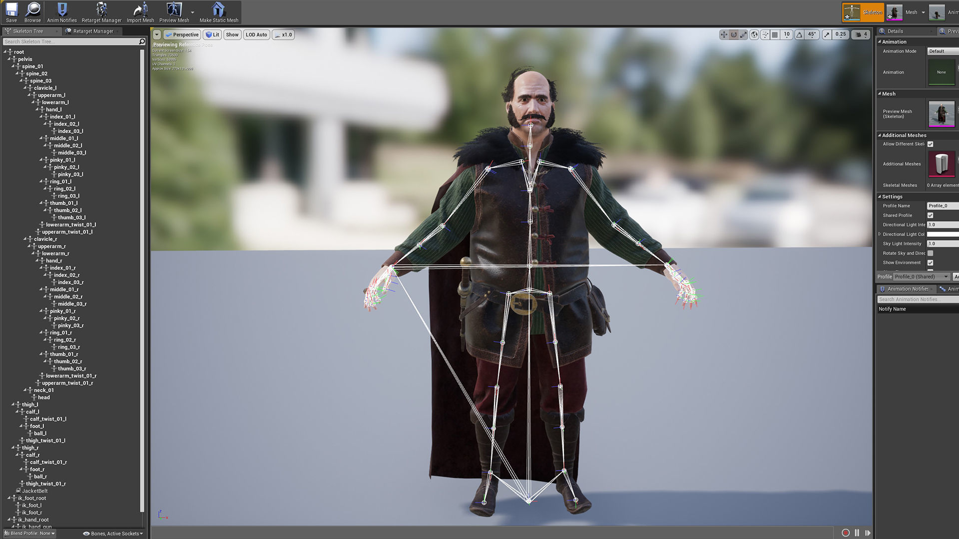 Merchant man holding suitcase Low-poly 3D model_24