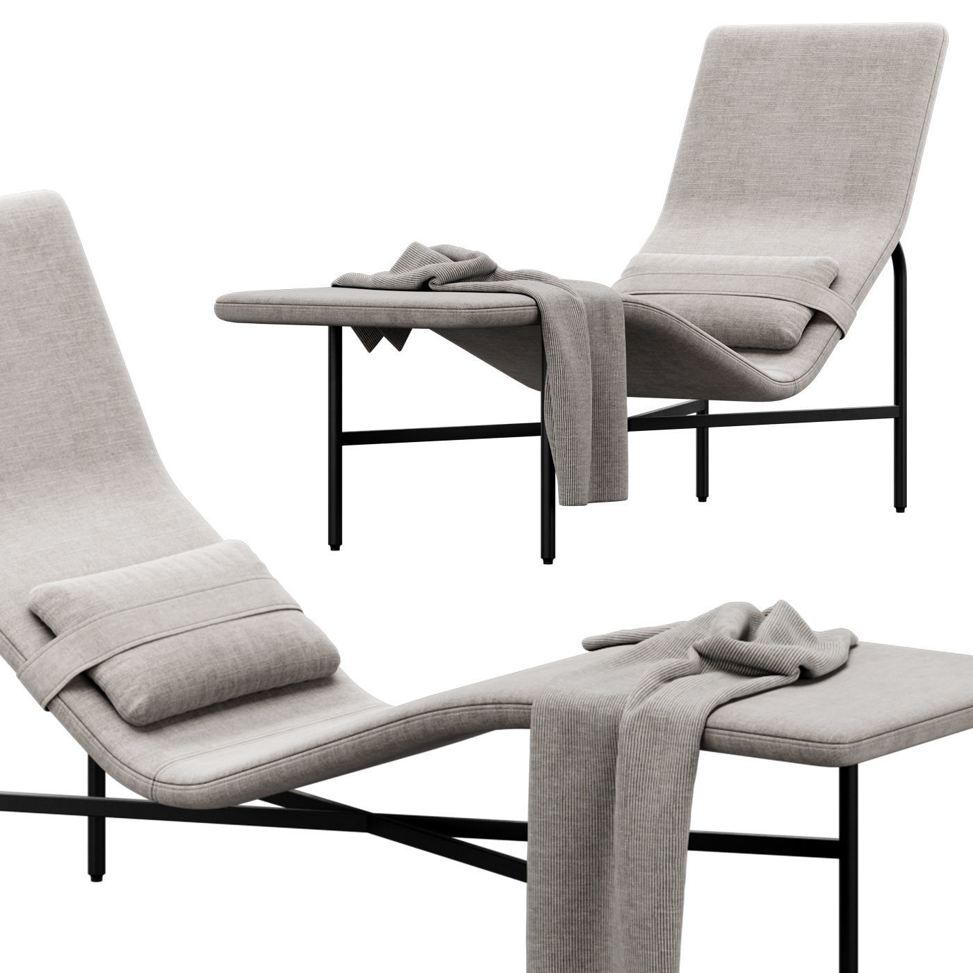 Deep Thoughts Chaise by bludot 3D model_2