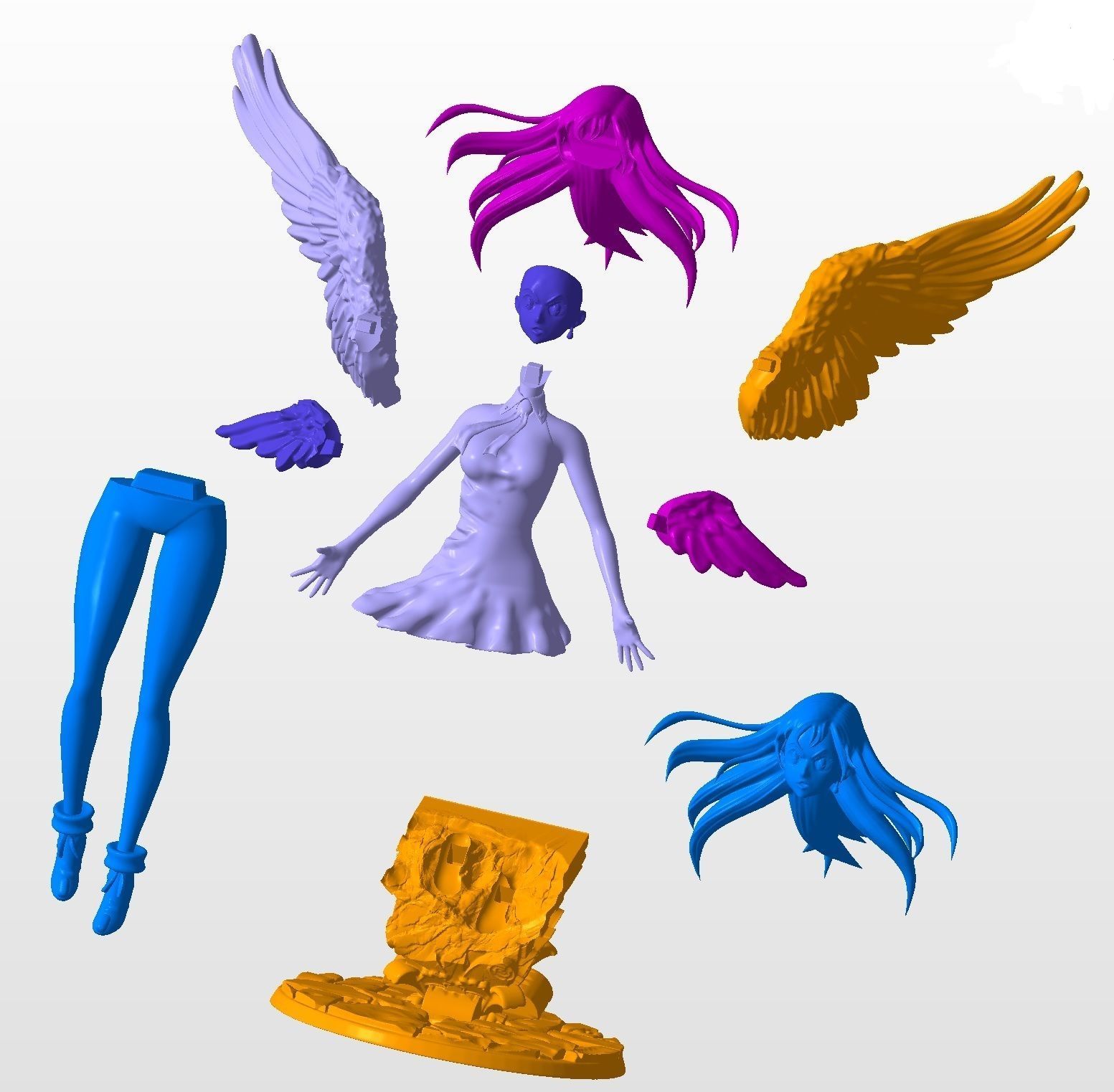 Elizabeth modo Diosa Seven deadly sins Siete Pecados Capitales 3D print model_8