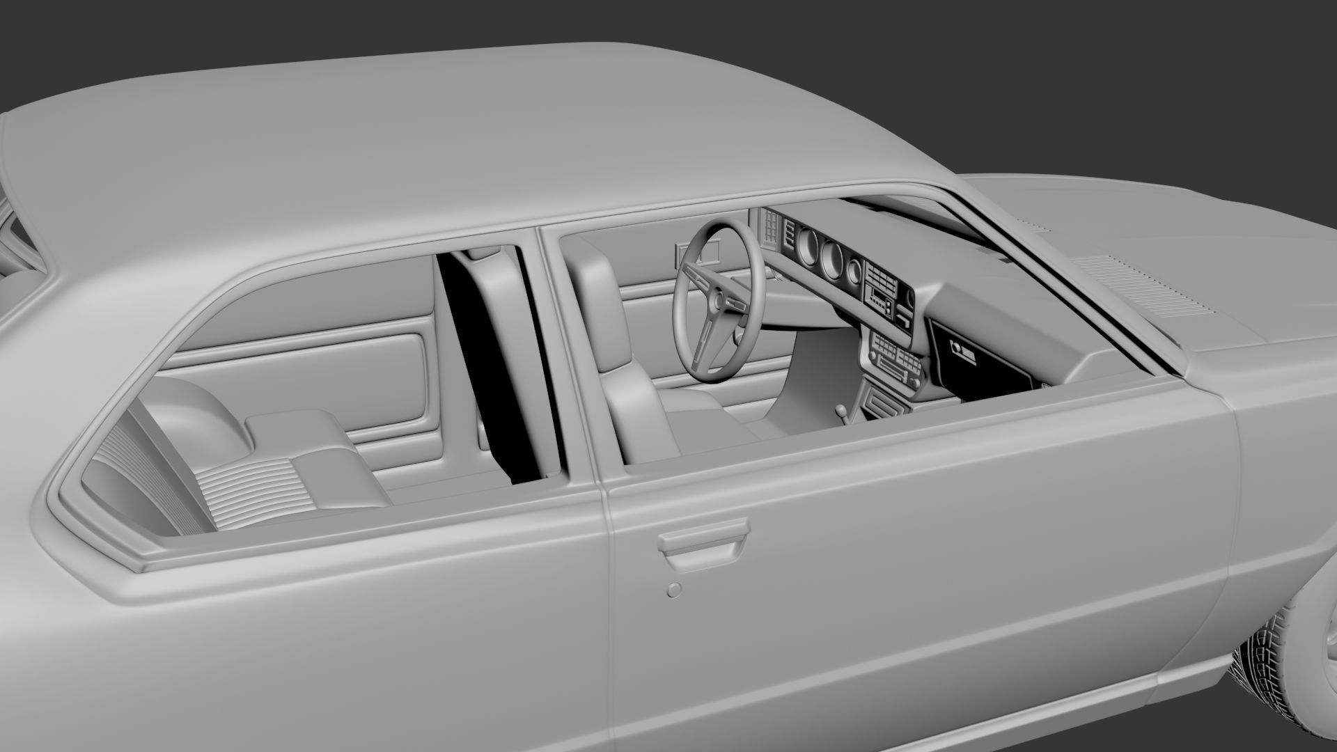 Toyota Corolla 1975 2 Door 3D print model_8