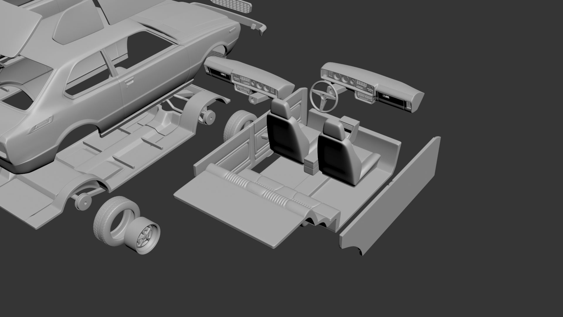 Toyota Corolla 1975 2 Door 3D print model_2