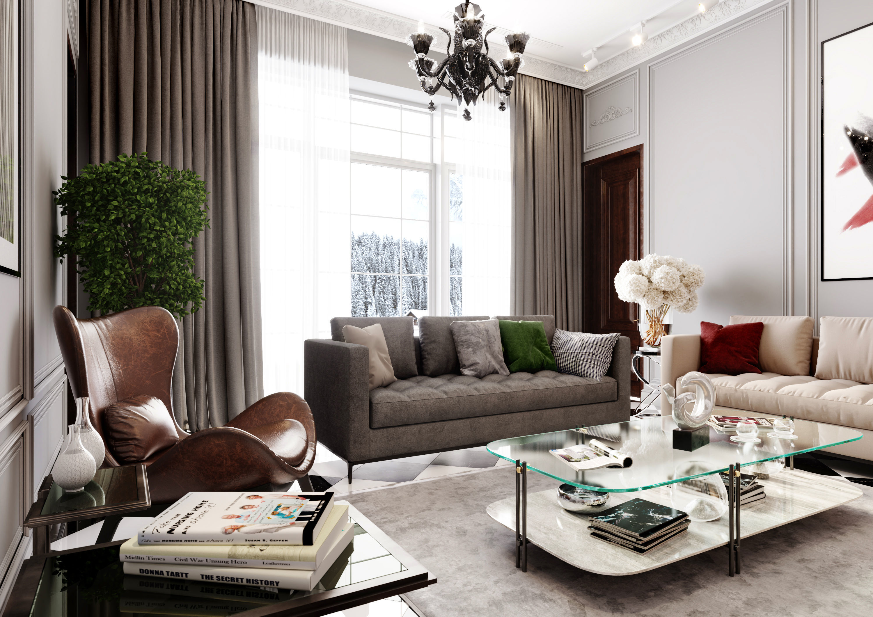 Living room 3D model_4