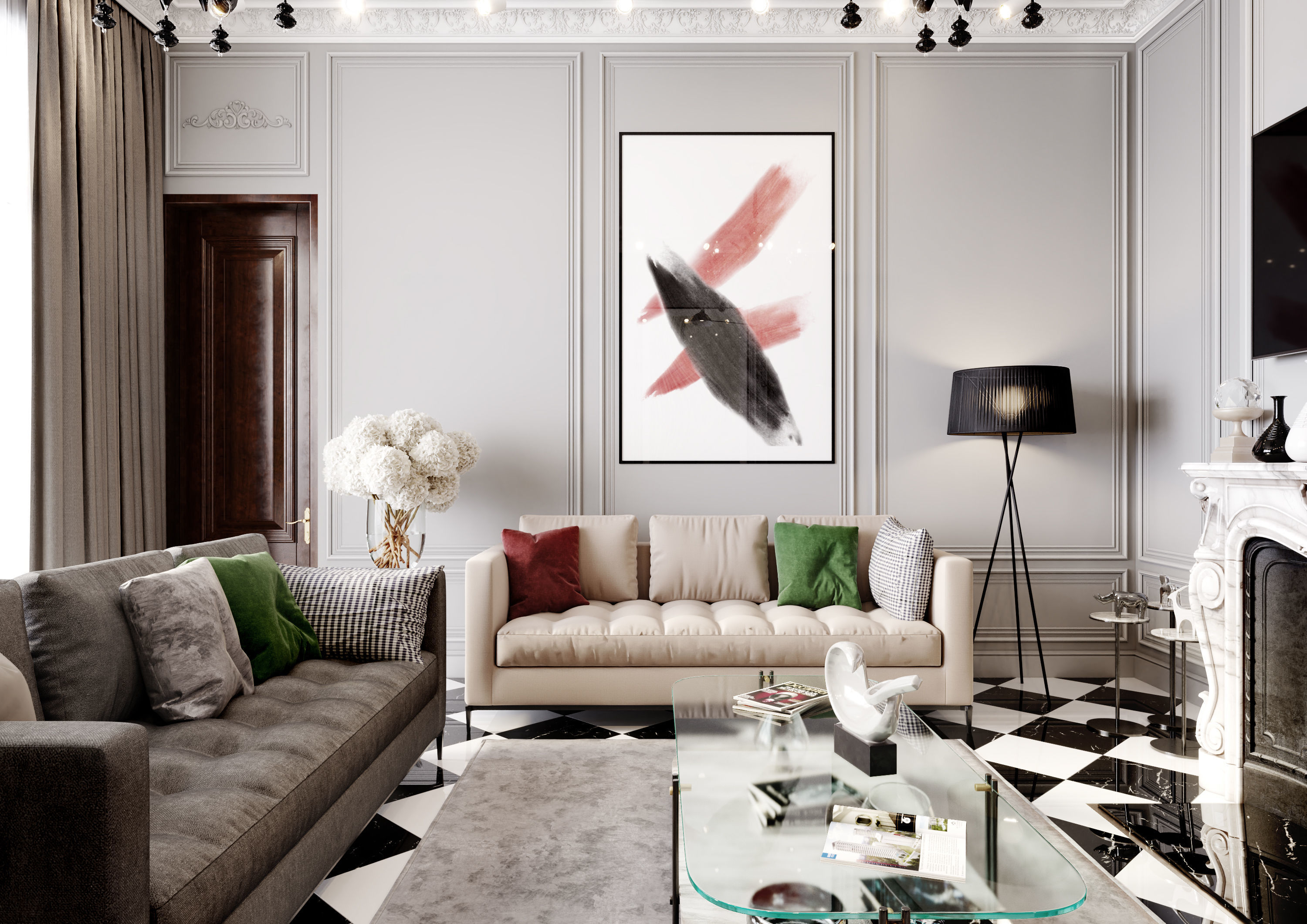 Living room 3D model_3