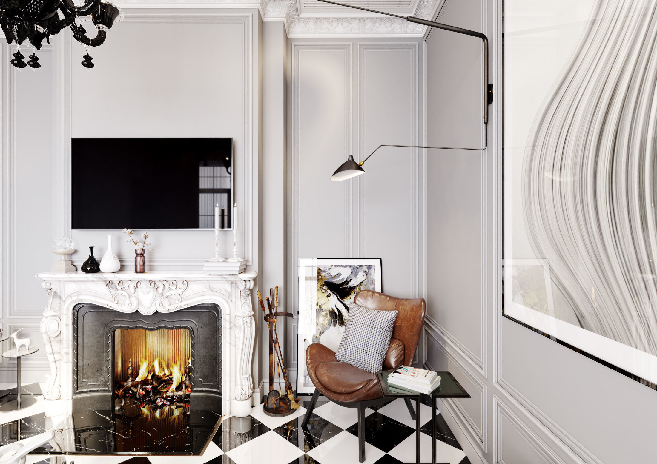 Living room 3D model_8