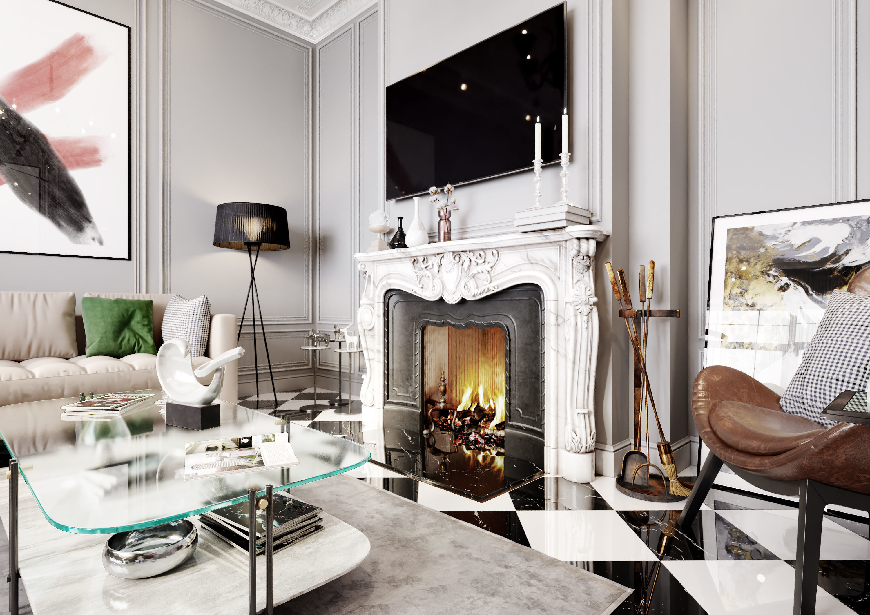 Living room 3D model_5