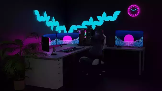 gaming room setup  3D model