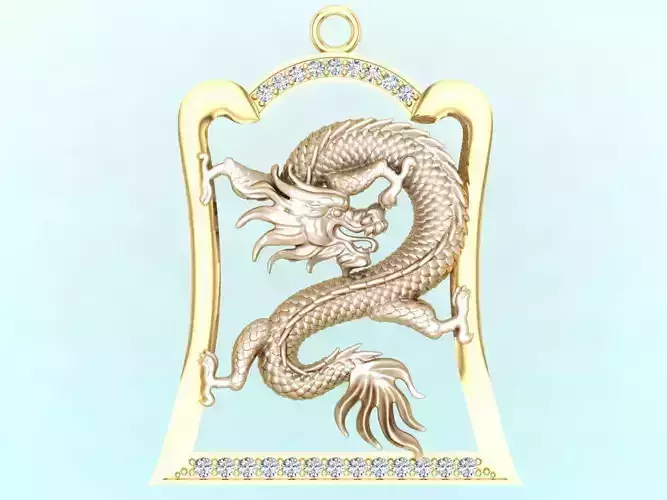 Dragon pendant - Mens pendants - N1021