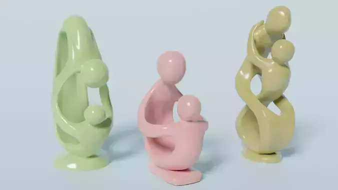 Pack Mother and Child Shona statues