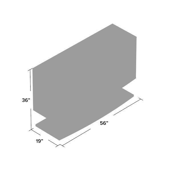 Shakira Wide  Drawer Buffet Console Table Low-poly 3D model_1