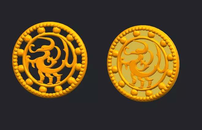 Sam-jok-oh dragon coin 3D model