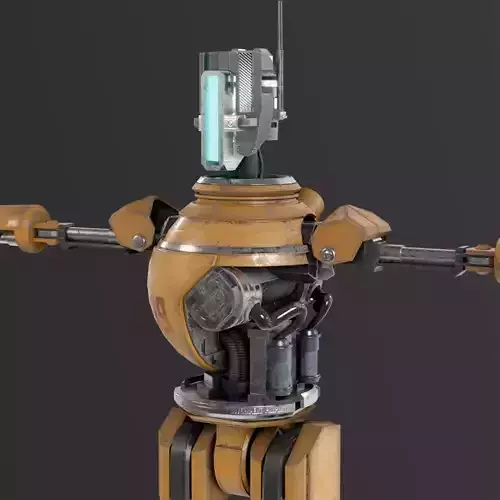 Scan bot Non Rigged 3d model 