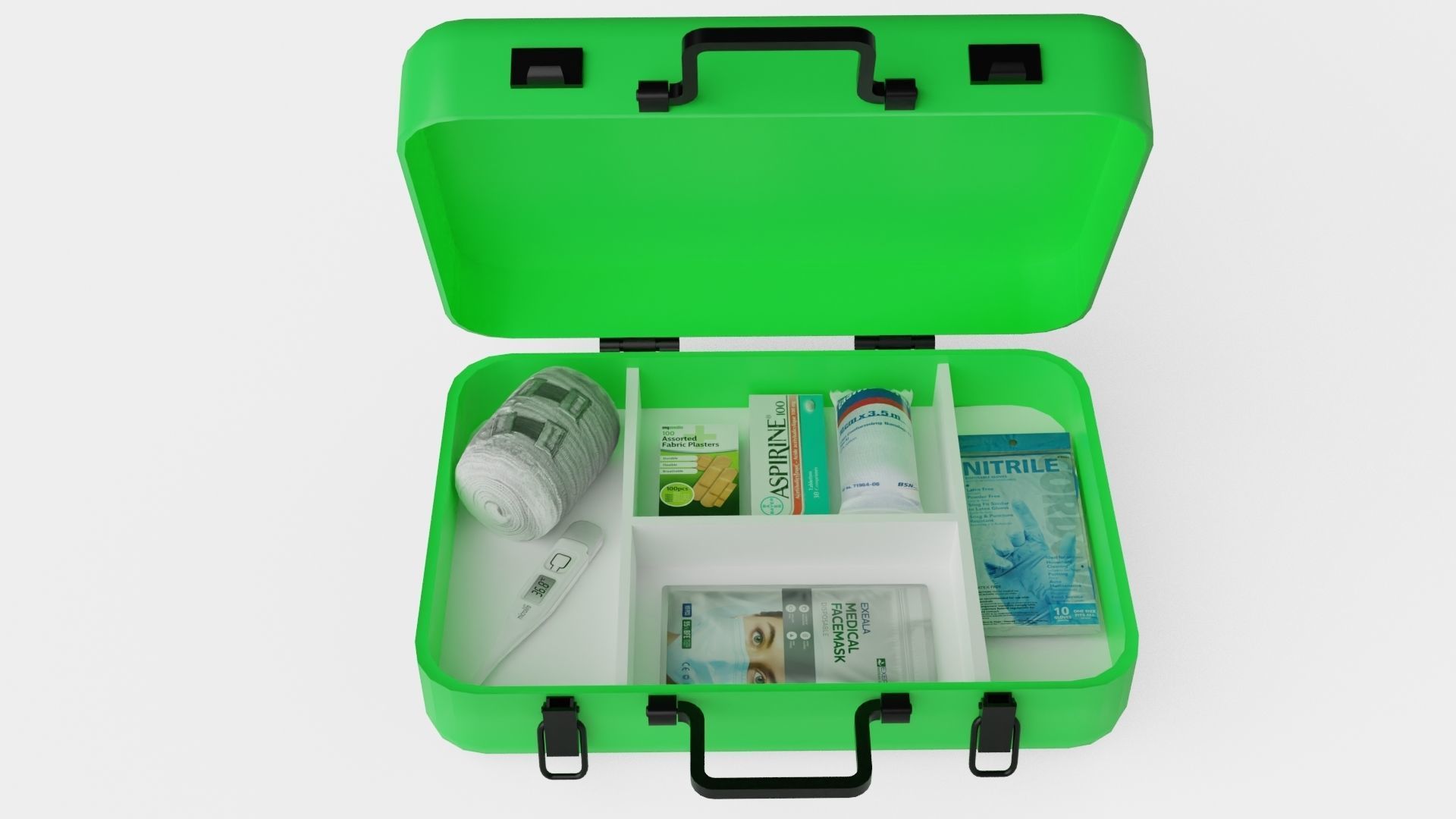 First Aid Low-poly 3D model_1