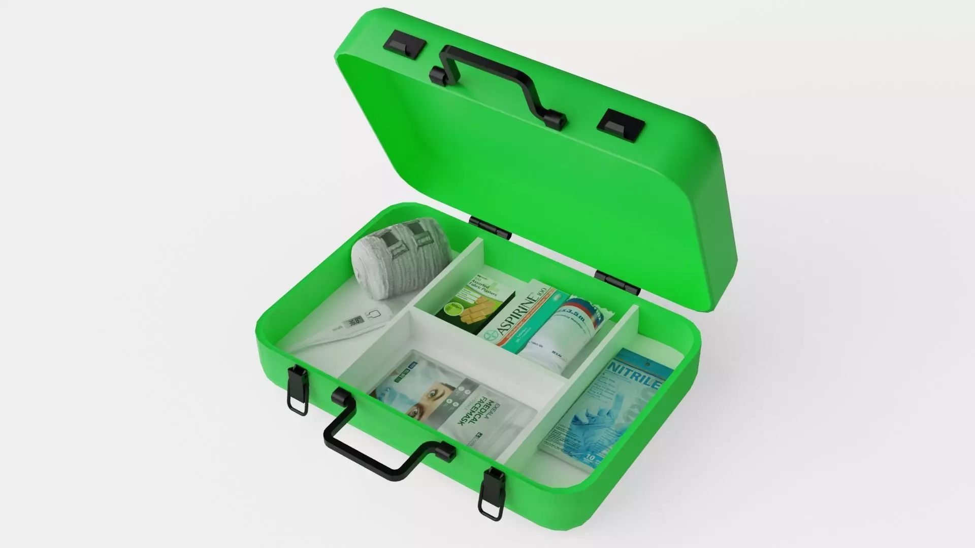 First Aid Low-poly 3D model_0