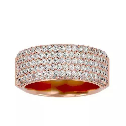 Diamond Band wedding engagement ring with 360 view animation