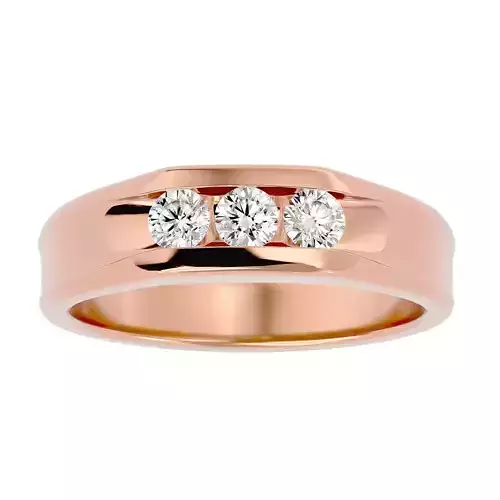 Diamond Band wedding engagement ring with 360 view animation 3D print model
