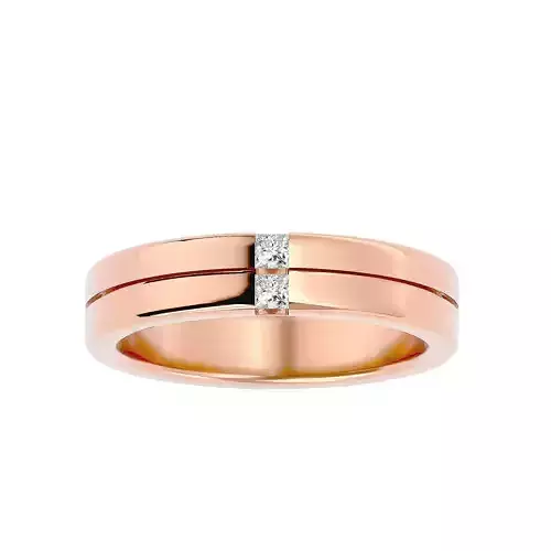 Diamond Band wedding engagement ring with 360 view animation 3D print model