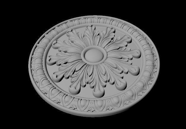 rosette decorative medallion 3D model_1