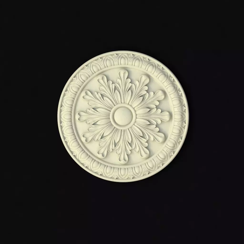 rosette decorative medallion 3D model_0