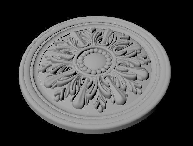 rosette decorative medallion 3D model_1